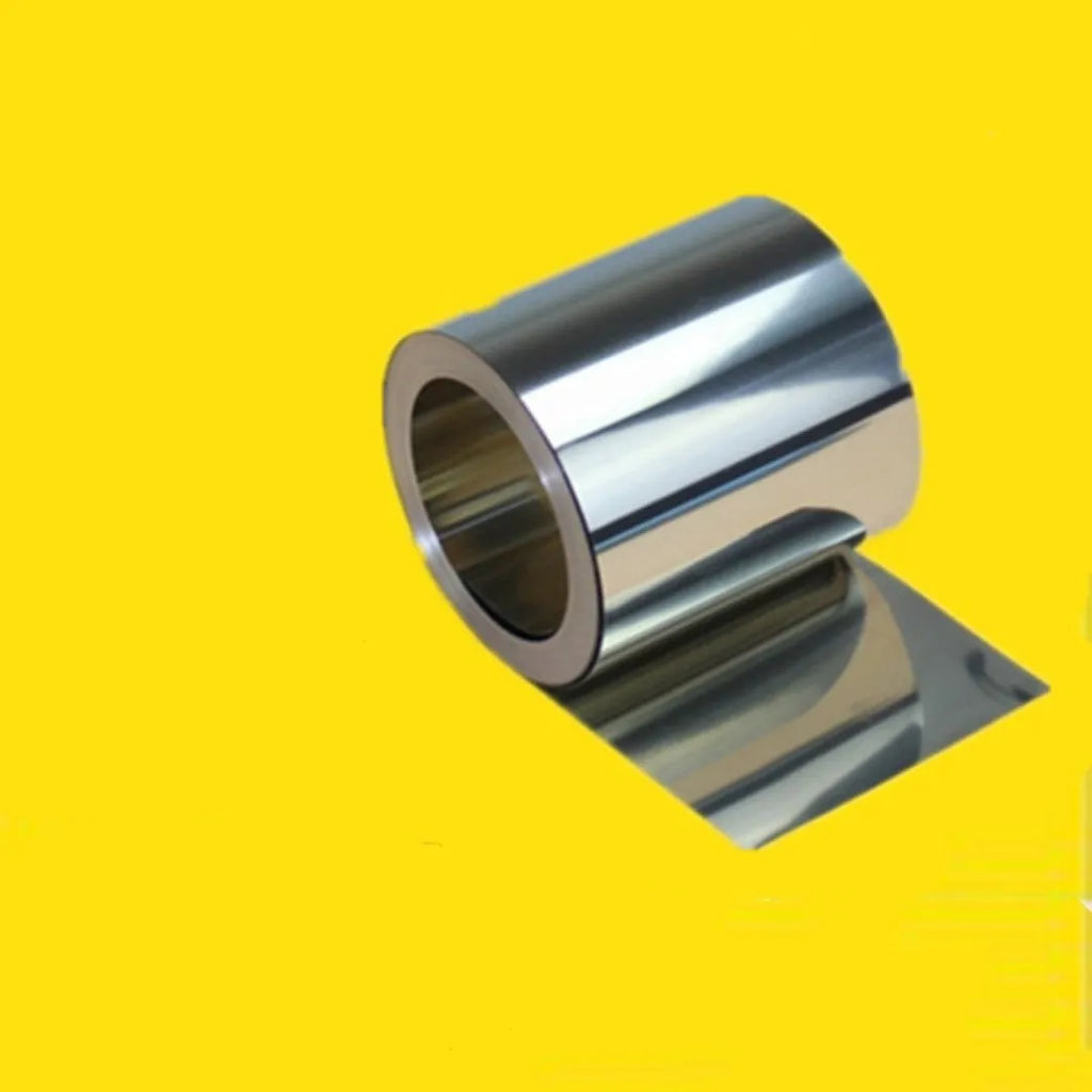 304 stainless steel thin strip on a roll with leather piece for automotive shimming.
