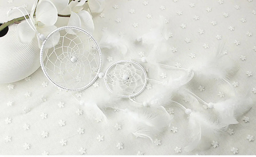White European-style feather decoration 11cm on a white background