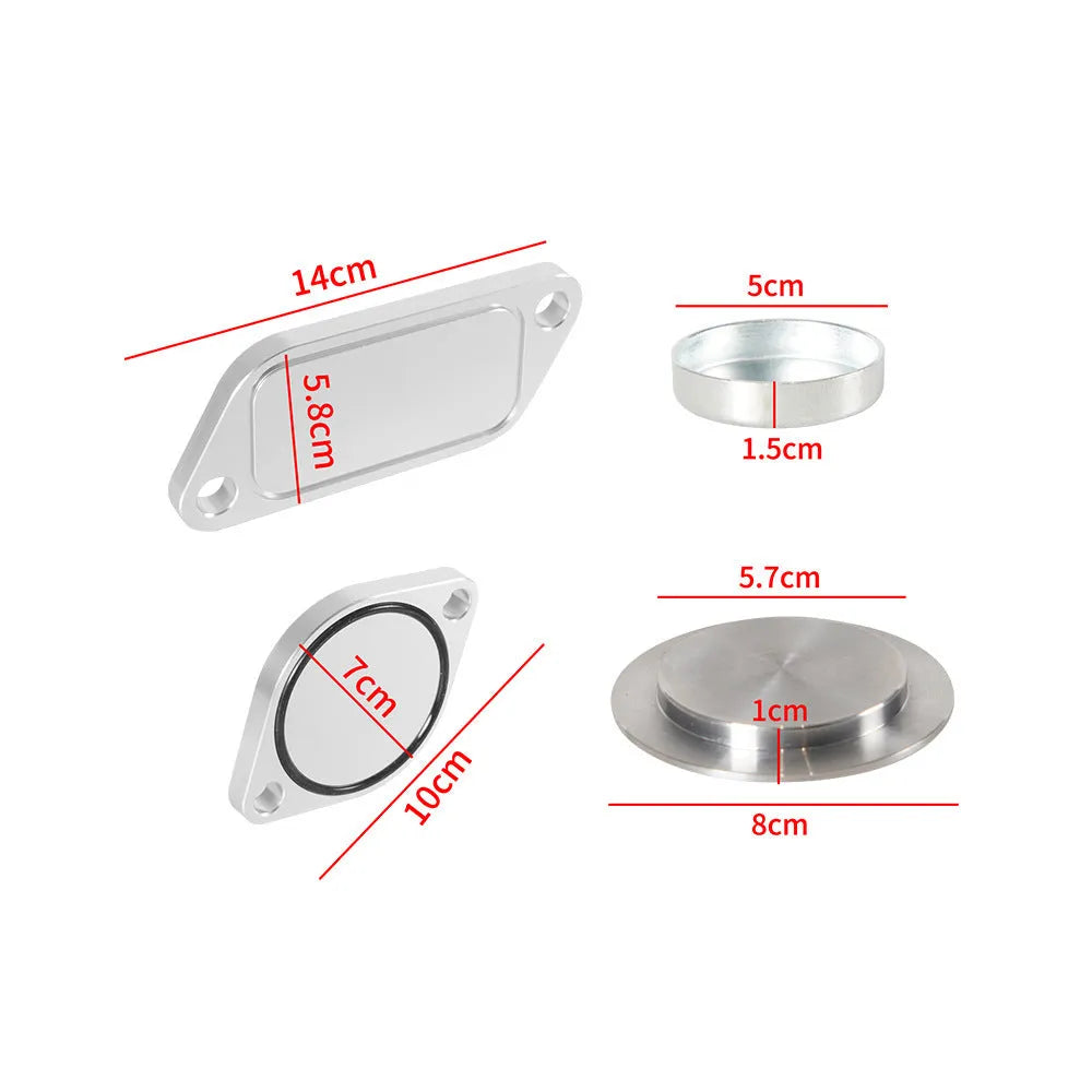 Silver aluminium alloy valve cover for automotive cooler exhaust gas recirculation system