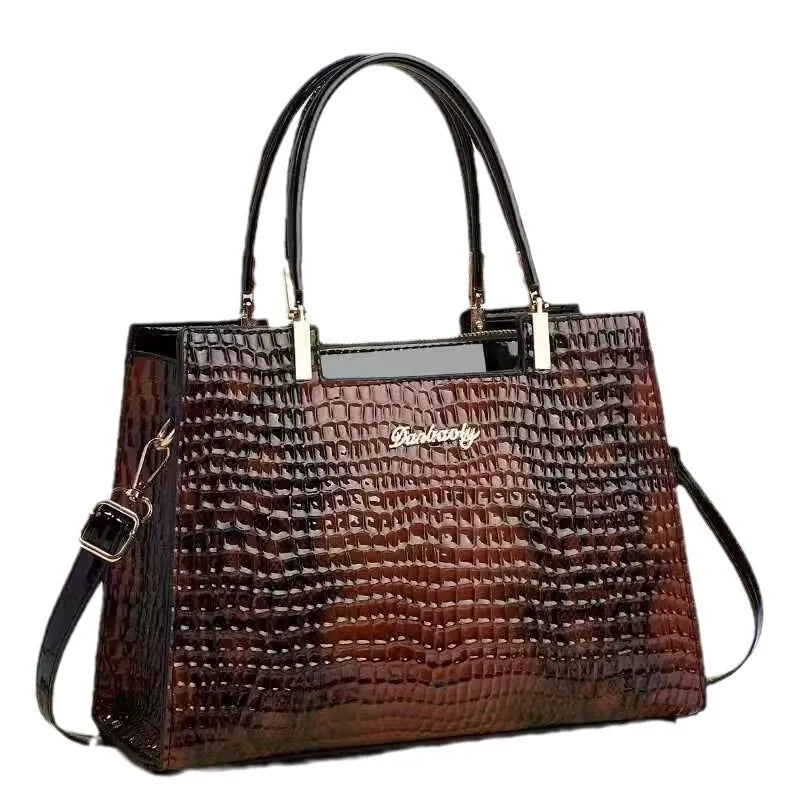 Women's one-shoulder PU messenger bag in black with sandwich pocket, 30 cm length, 22 cm height, 12 cm thickness