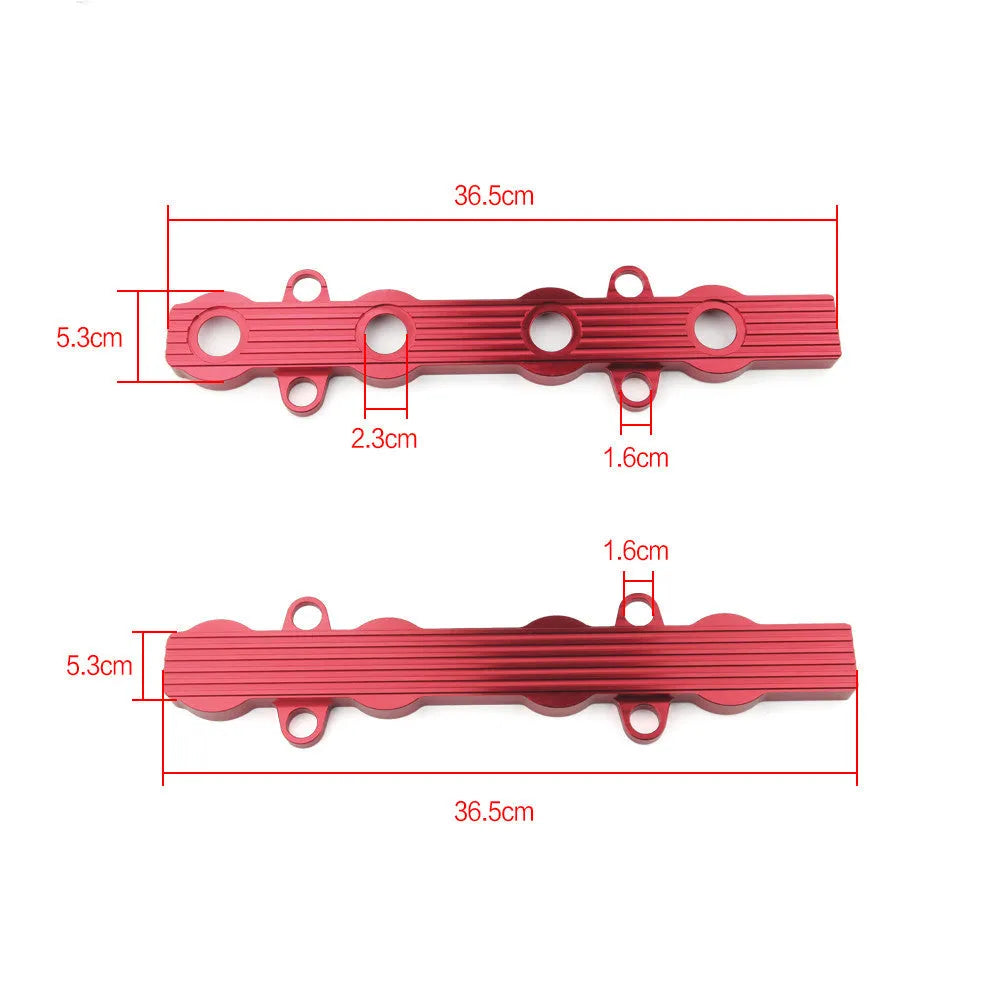 Aluminium alloy engine cover in blue, red, and silver colour options