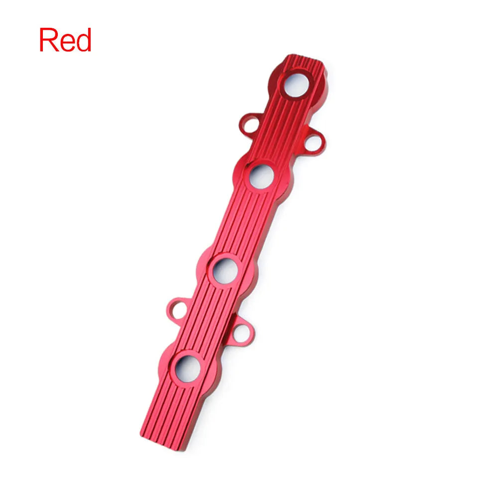 Aluminium alloy engine cover in blue, red, and silver colour options