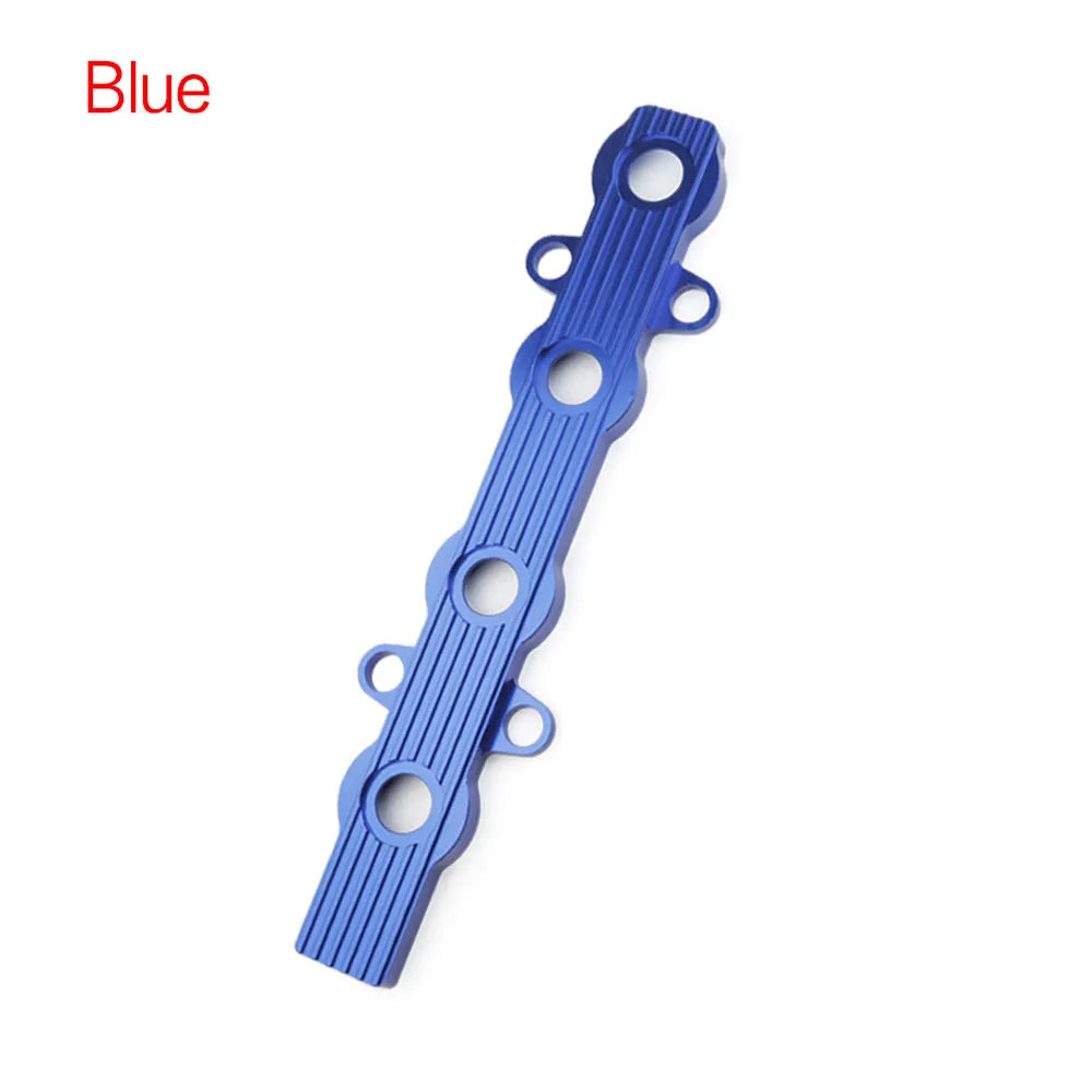 Aluminium alloy engine cover in blue, red, and silver colour options