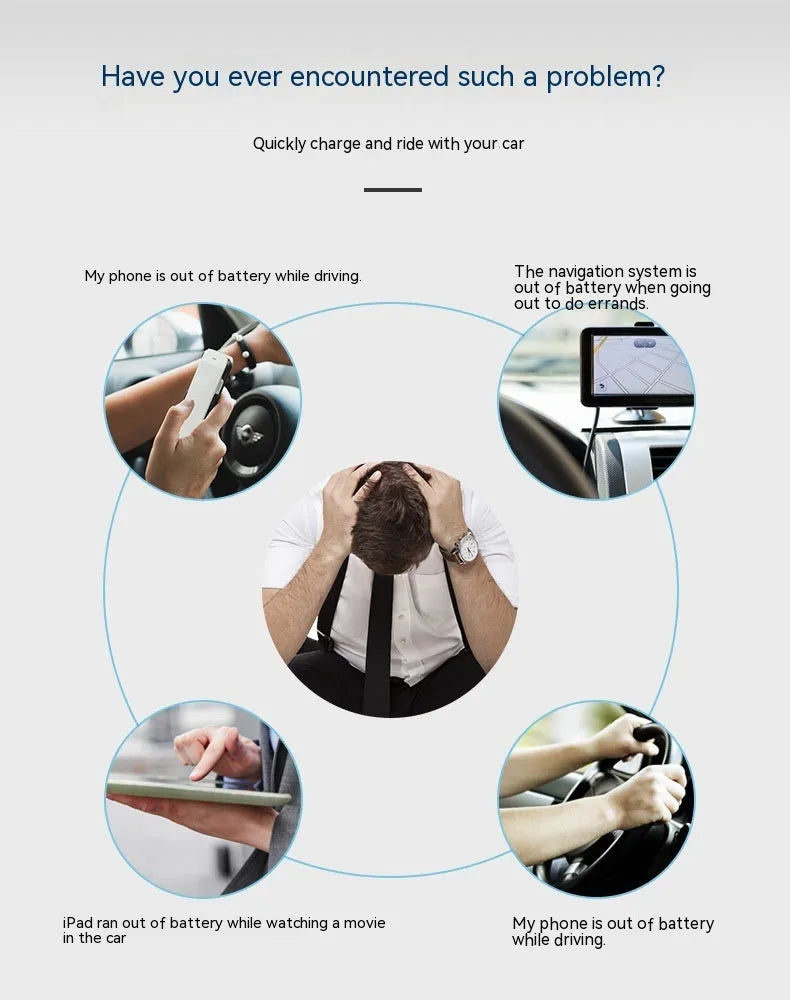 White QC2.0 single port USB car charger for fast charging smartphones and tablets in vehicles.