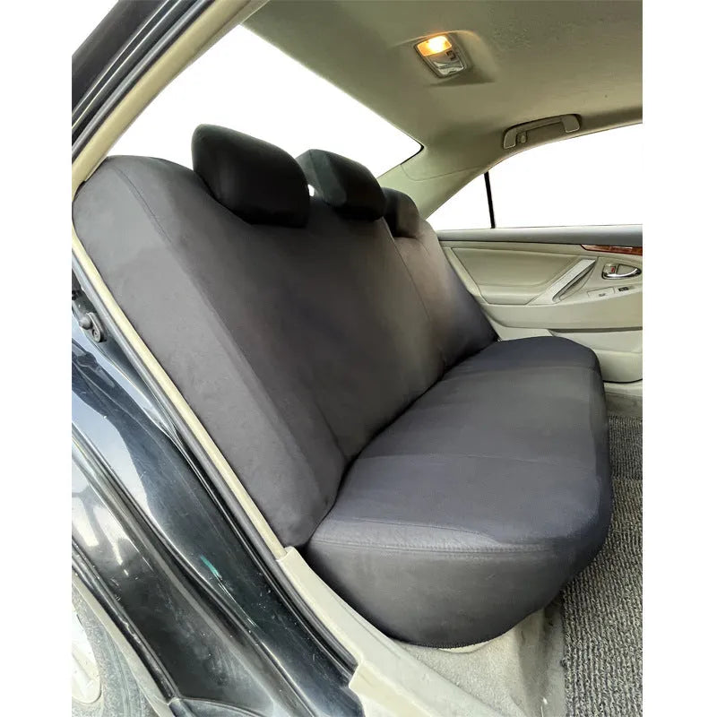 Polyester car seat covers with eyelet stitching and anti-slip sponge backing in multiple colour options
