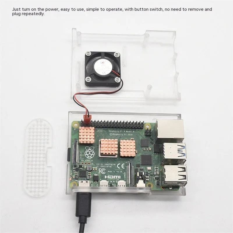 Raspberry Pi 4 Model B mainboard power basic kit with optional 4GB or 8GB motherboard in packaging