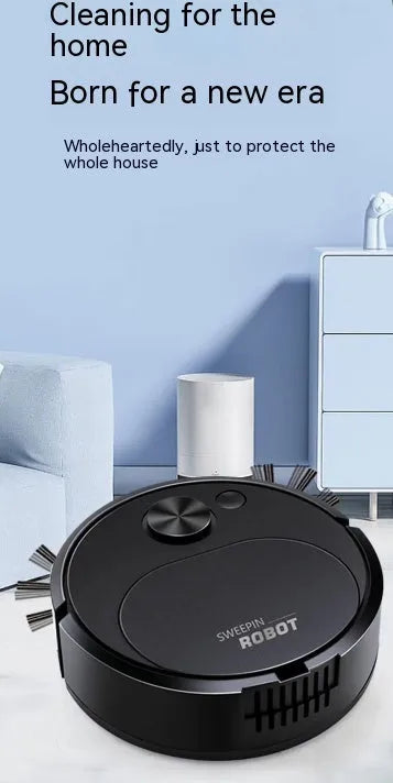Mini USB rechargeable sweeping robot vacuum with wear resistant brush and lock water mop for hard floors