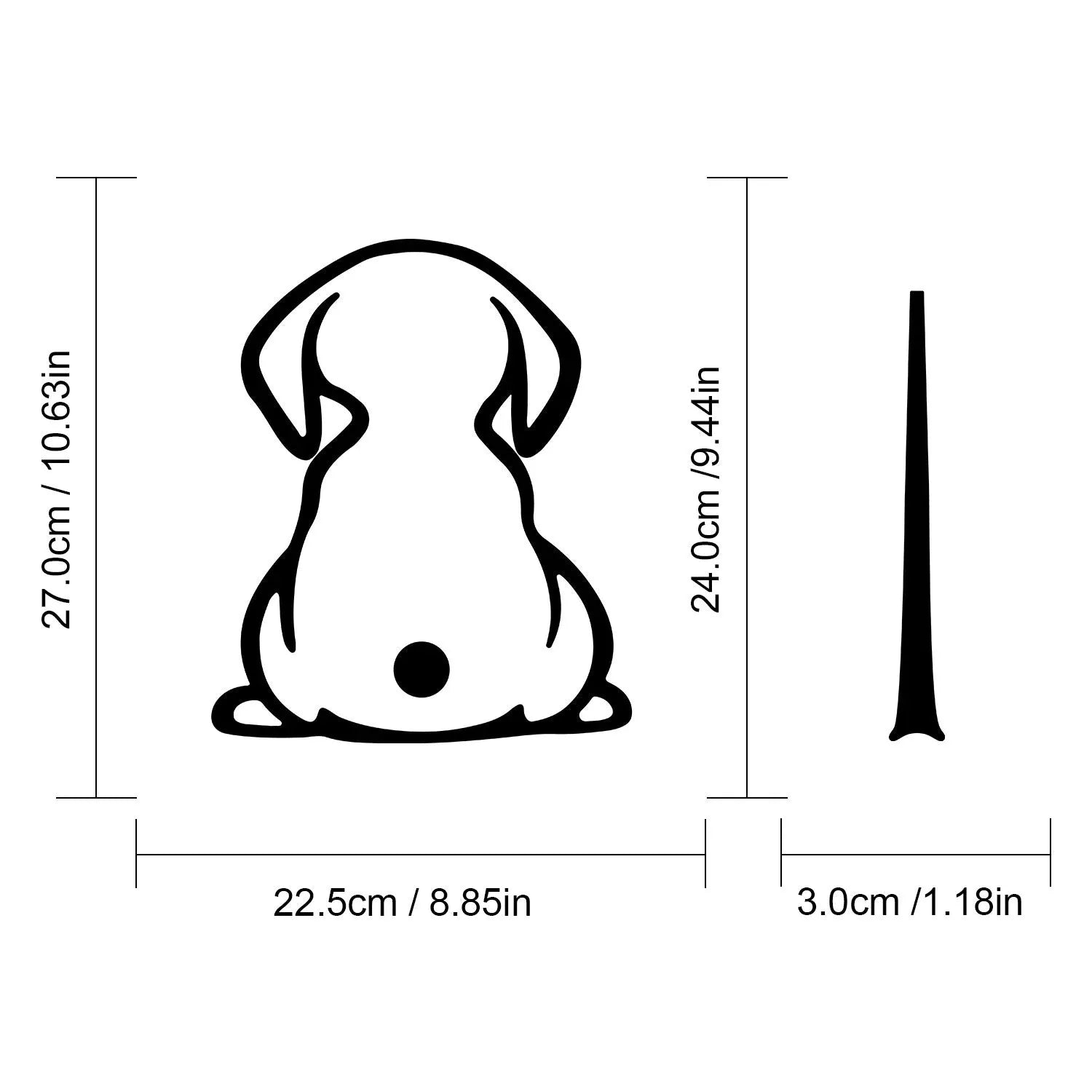 Car wiper shadow sticker with cartoon cat design for rear windscreen decoration