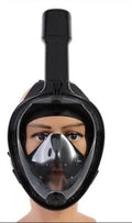 GoPro diving mask full dry snorkel silicone anti-fog in black with camera mount