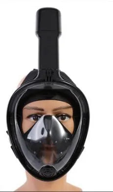 GoPro diving mask full dry snorkel silicone anti-fog in black with camera mount