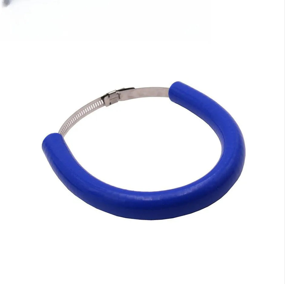 Universal motorcycle exhaust anti-drop wiring kit with gasket in black, blue, and orange colour options