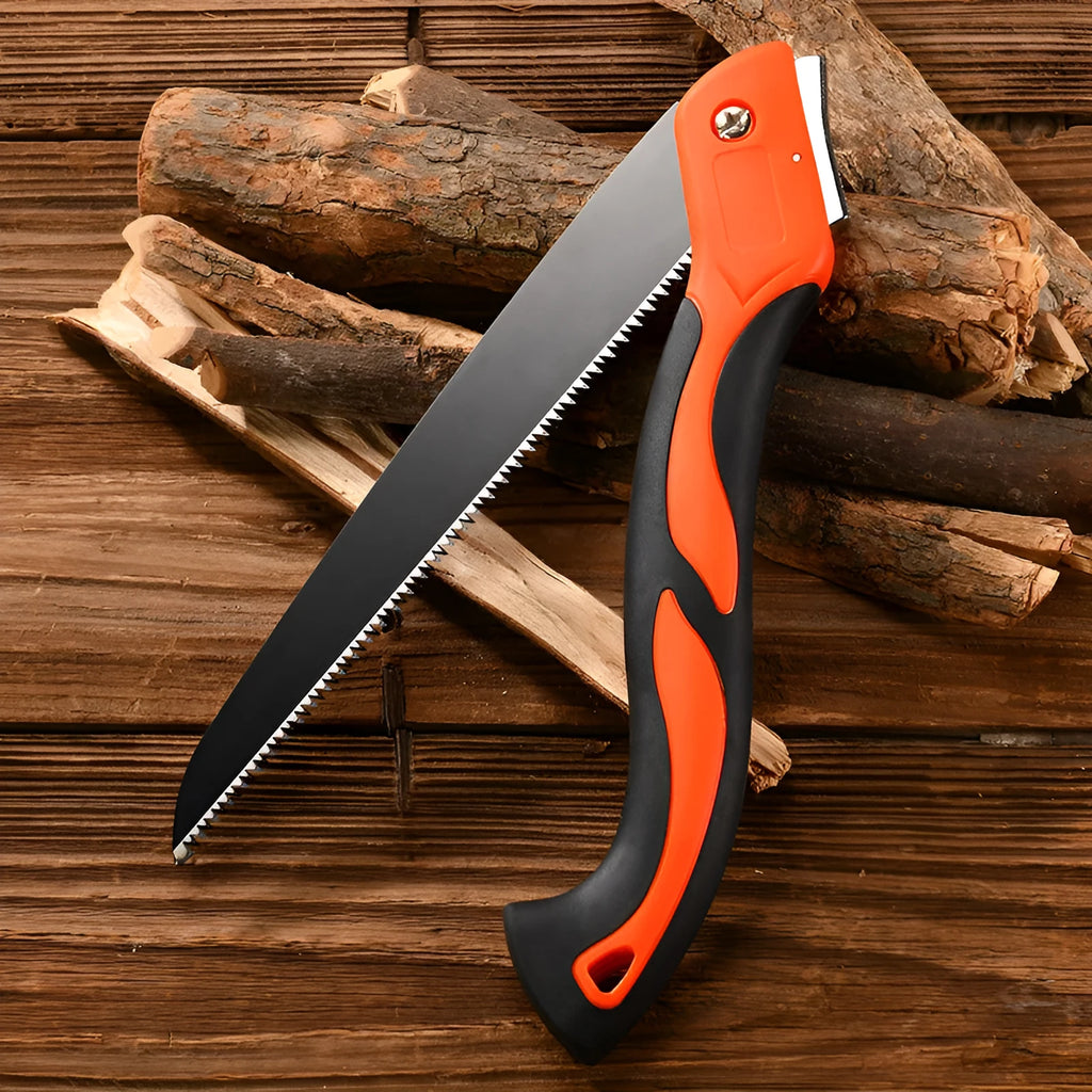 53cm folding saw with SK5 steel blade and ABS handle for wood cutting