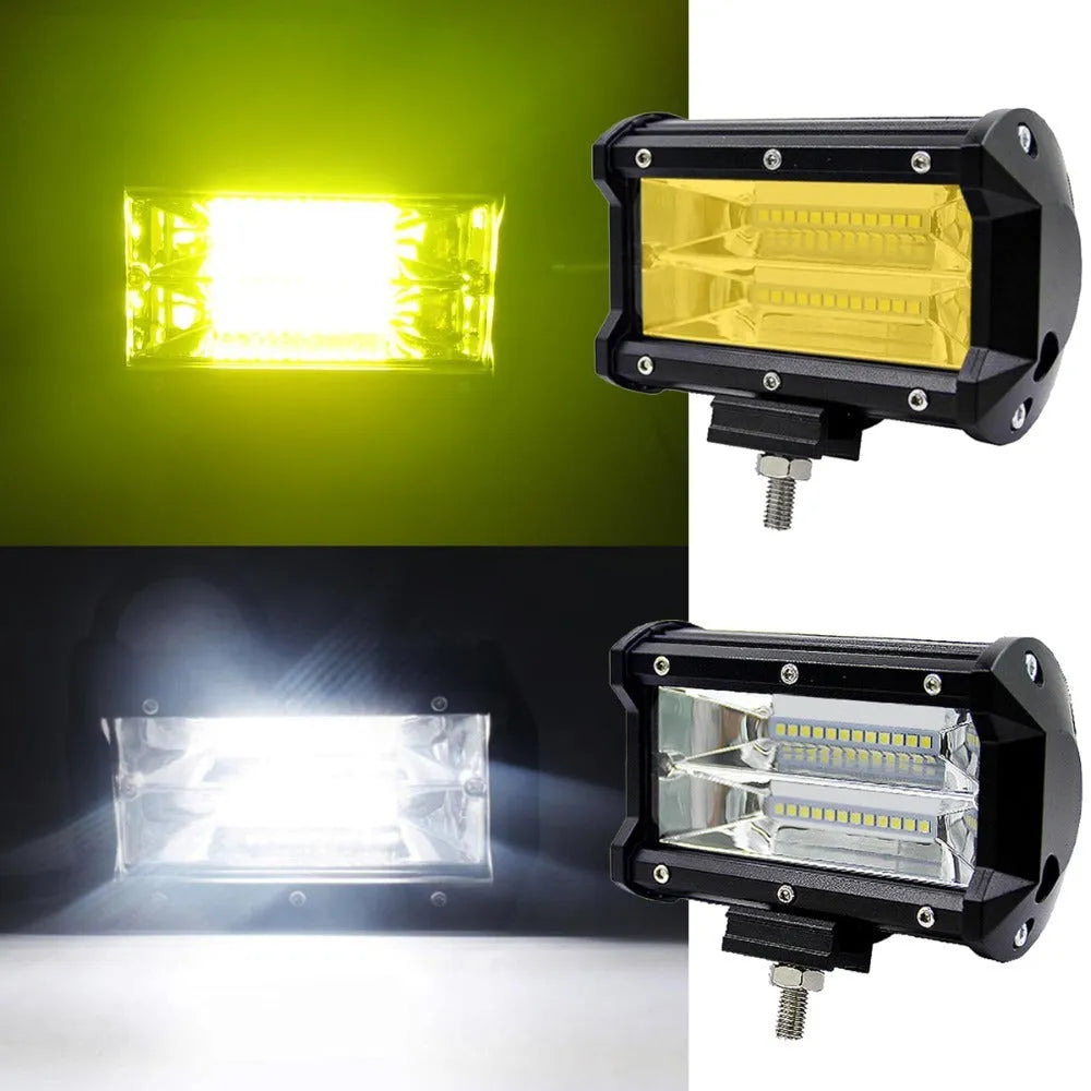 5-inch all-black LED work lamp for off-road vehicles with die-cast aluminium housing.