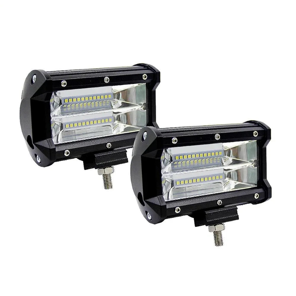 5-inch all-black LED work lamp for off-road vehicles with die-cast aluminium housing.