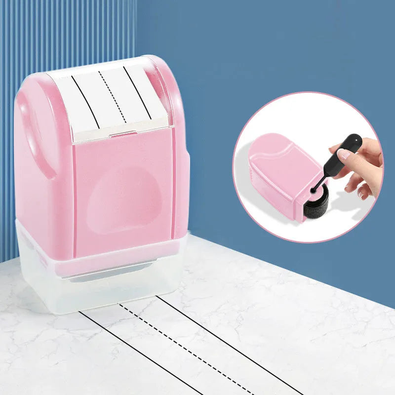 Plastic rectangular roller seal for teaching available in seven colours