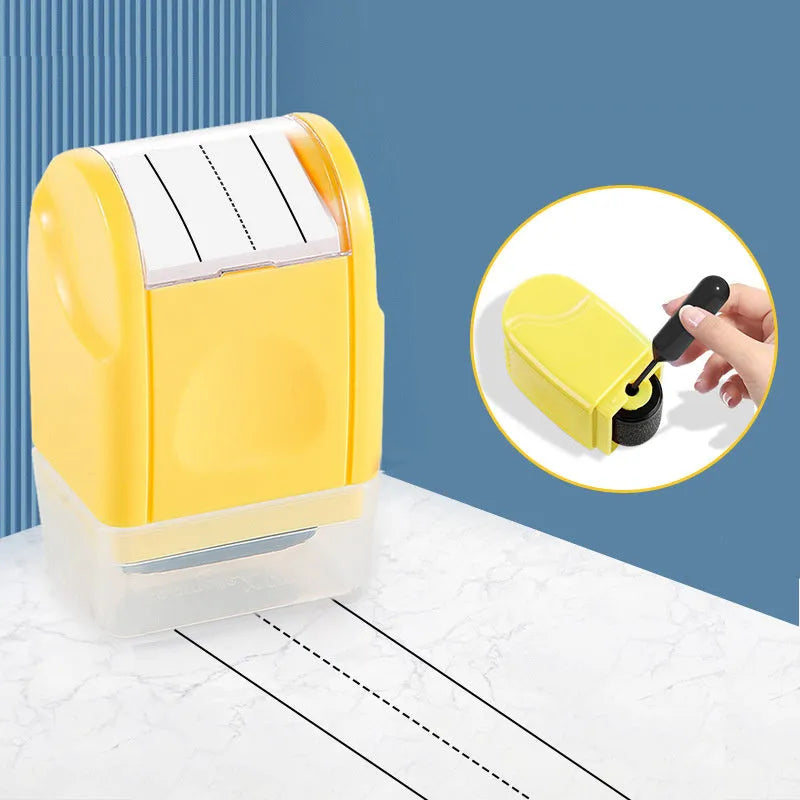 Plastic rectangular roller seal for teaching available in seven colours