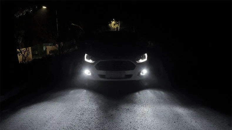 H11 and H8 compatible high-power 80W CSP LED car front fog lamp with aviation aluminium housing.