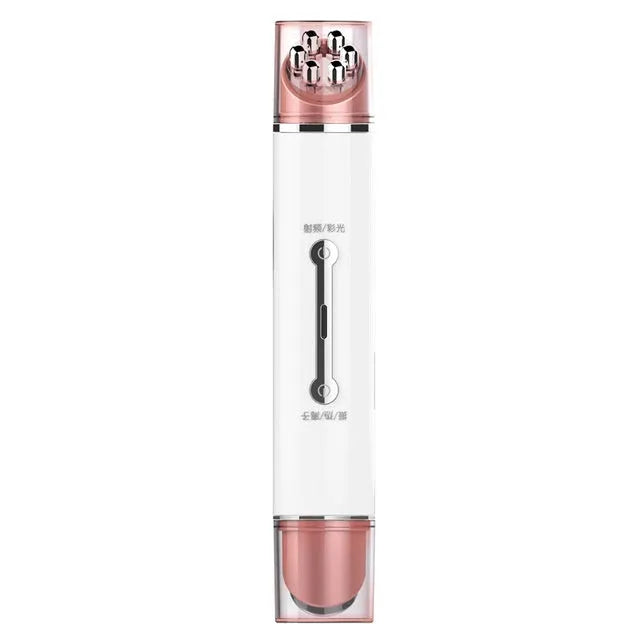 White EMS eye massager pen with 3 LED light modes for eyes, face, and neck, 3 x 19cm, 94g