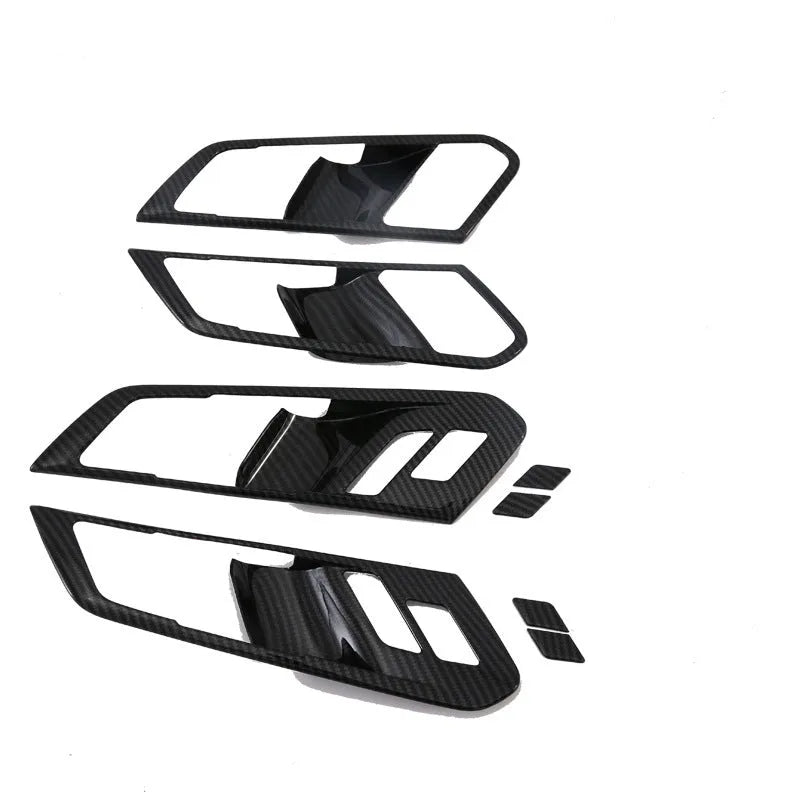 Black ABS plastic centre console trim panel for a 2019 BMW X5 interior.