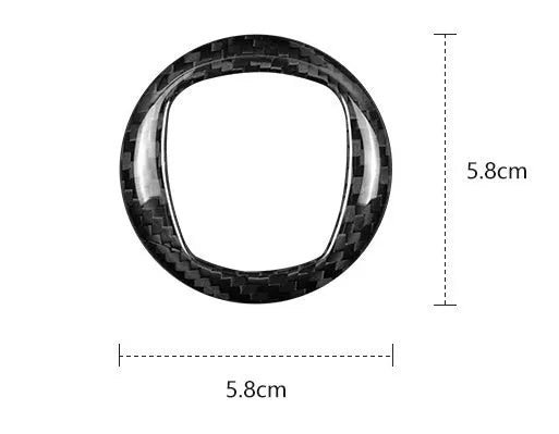 Real dry carbon fibre car steering wheel cover in black and red colour options.