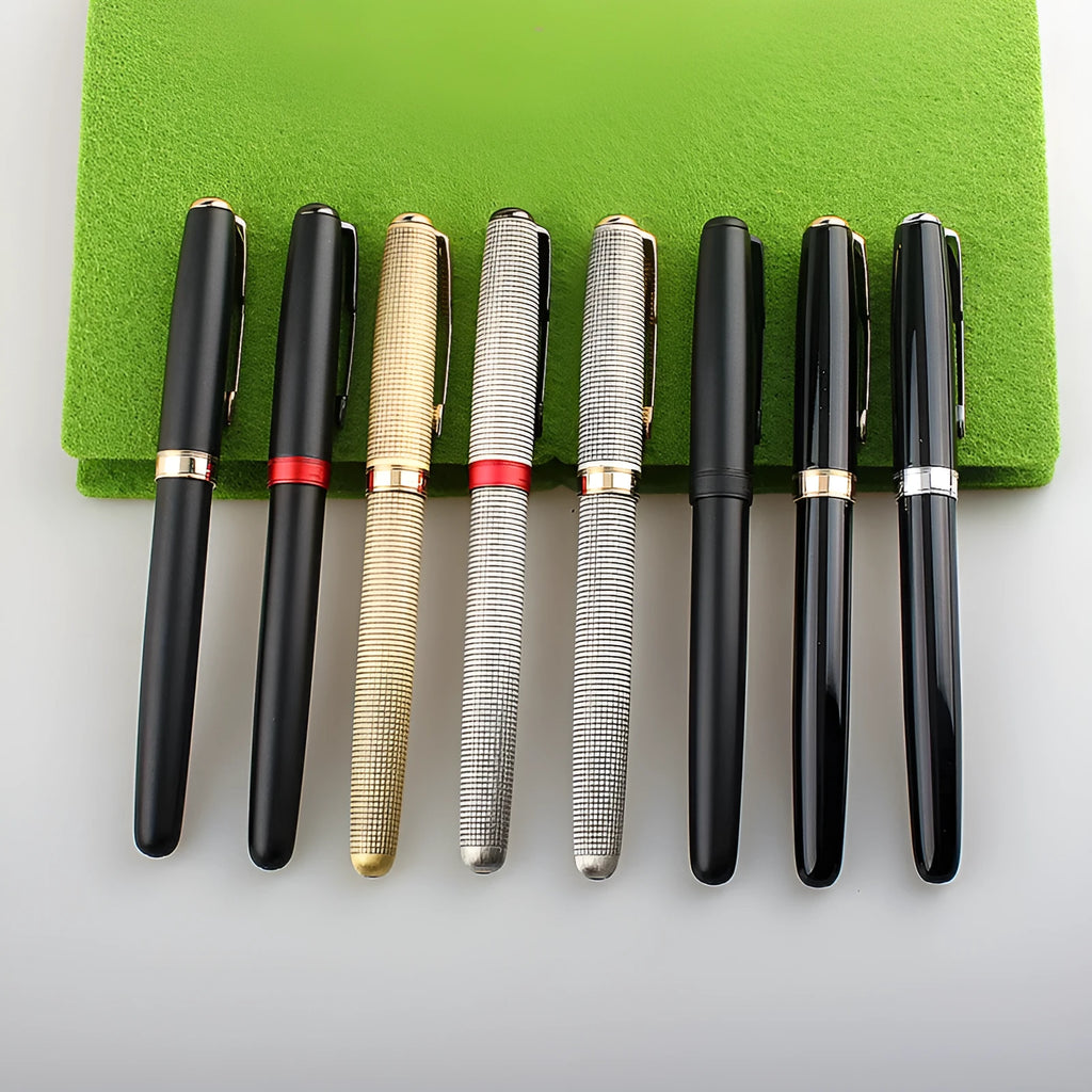 Stainless steel ballpoint pen with 0.5mm tip in multiple colour options