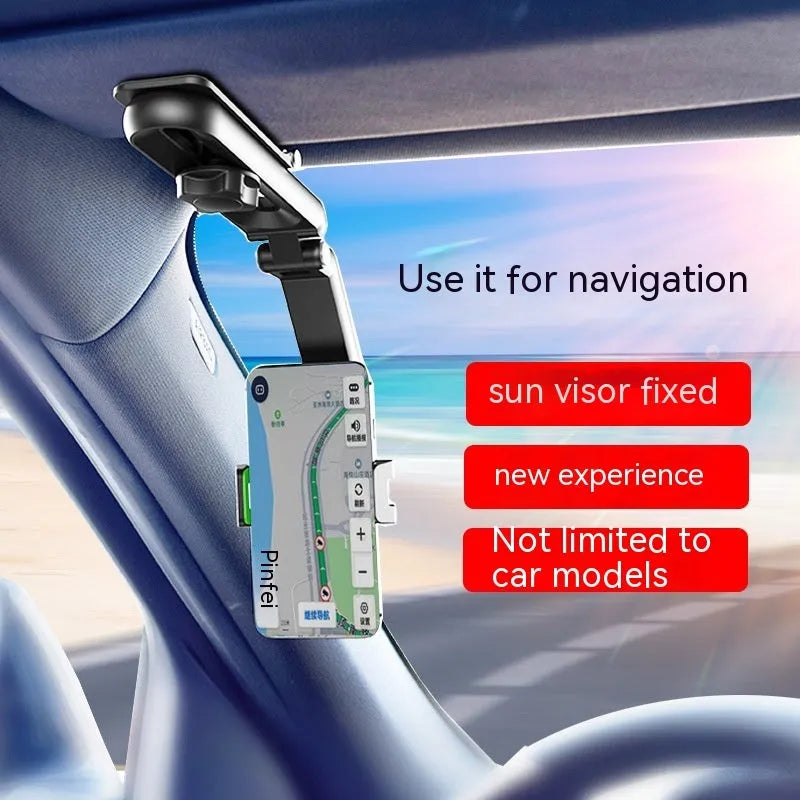 Car phone holder with one clip stable design in black and grey or black and green colours