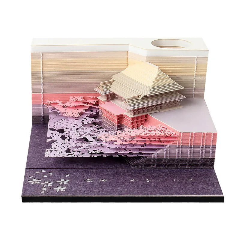 One Piece architectural sticky notes notepad showing 80mm x 45mm craft paper sheets with hand-tear design.