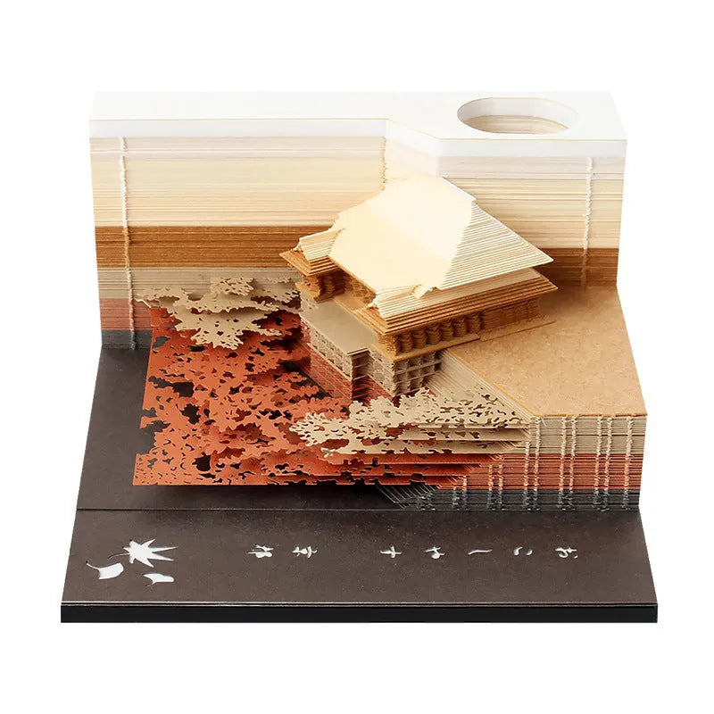 One Piece architectural sticky notes notepad showing 80mm x 45mm craft paper sheets with hand-tear design.