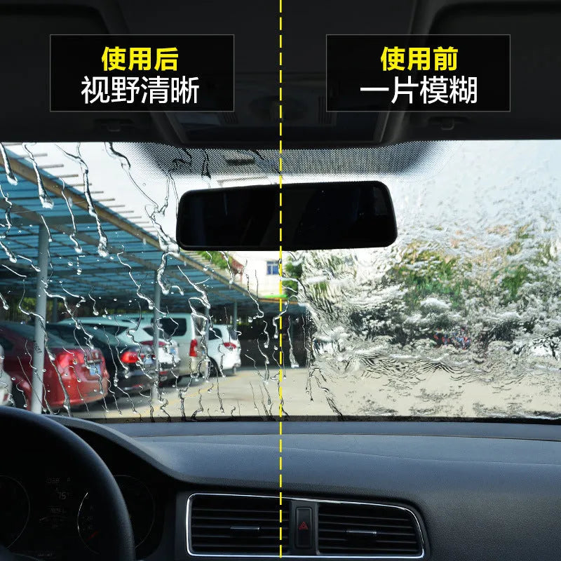 70ml bottle of transparent rain repellent for car windscreen glass treatment