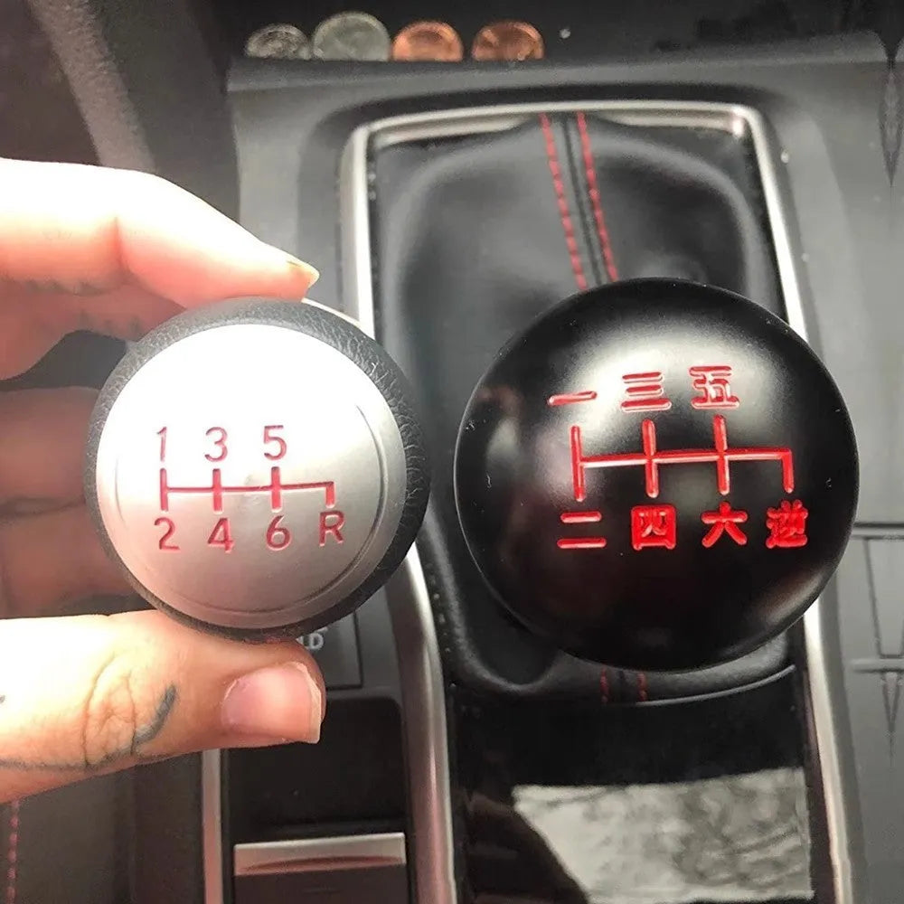 Aluminium alloy round car gear head replacement knob in multiple colour options