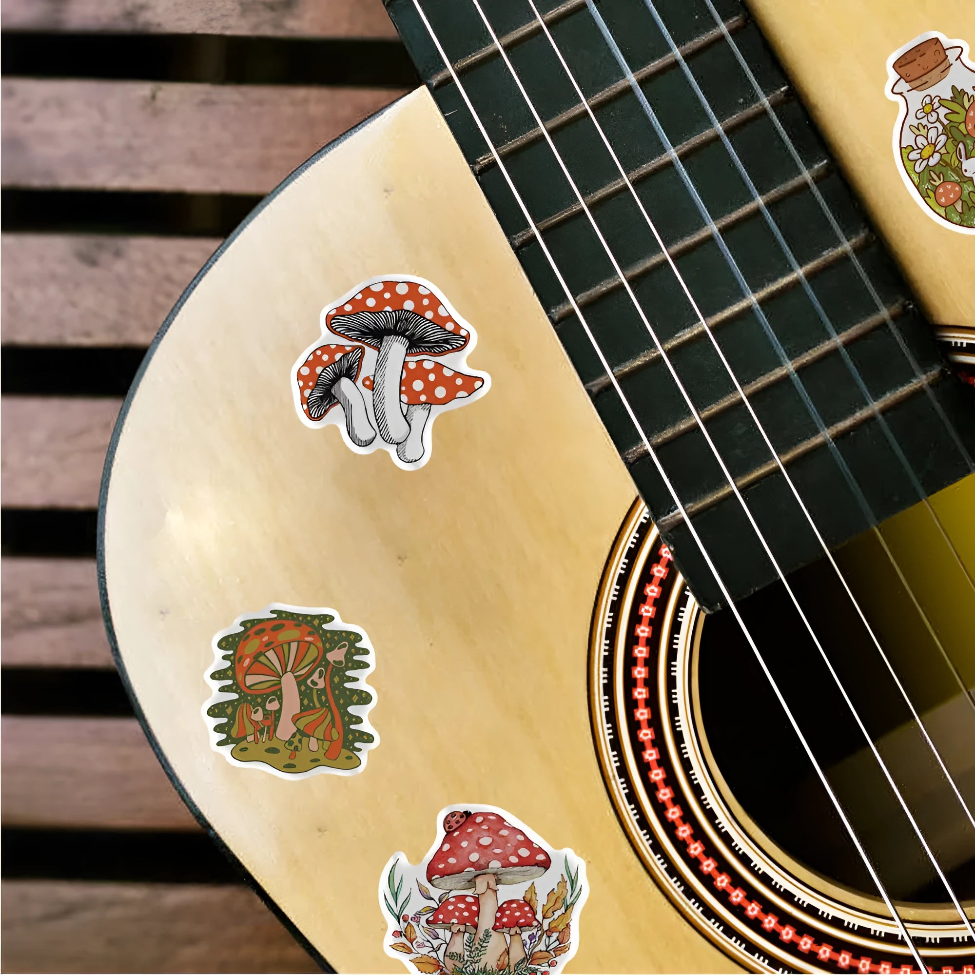 Cartoon graffiti stickers in assorted styles with waterproof matte finish, 3-6cm, 50 sheets per bag