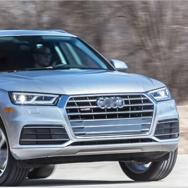 Audi Q5 front bumper lower grille replacement parts, left D154L and right D154R frames in black ABS plastic