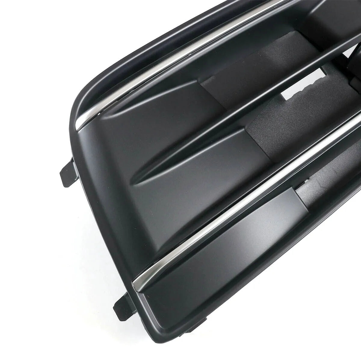 Audi Q5 front bumper lower grille replacement parts, left D154L and right D154R frames in black ABS plastic