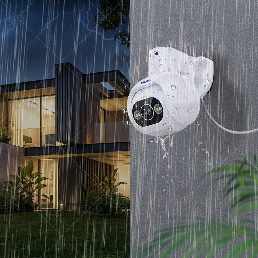 Smart colour night vision security camera with wall mount bracket and 4mm lens