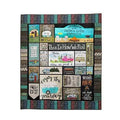 Outdoor camping blanket in soft polyester lamb cashmere cotton construction with multiple size options