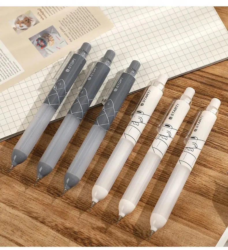 0.5mm automatic pencil with cloud grip in black and white colour options