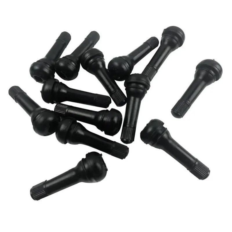 Black copper tyre valve nozzle for TR412, TR413, TR414 car wheels.
