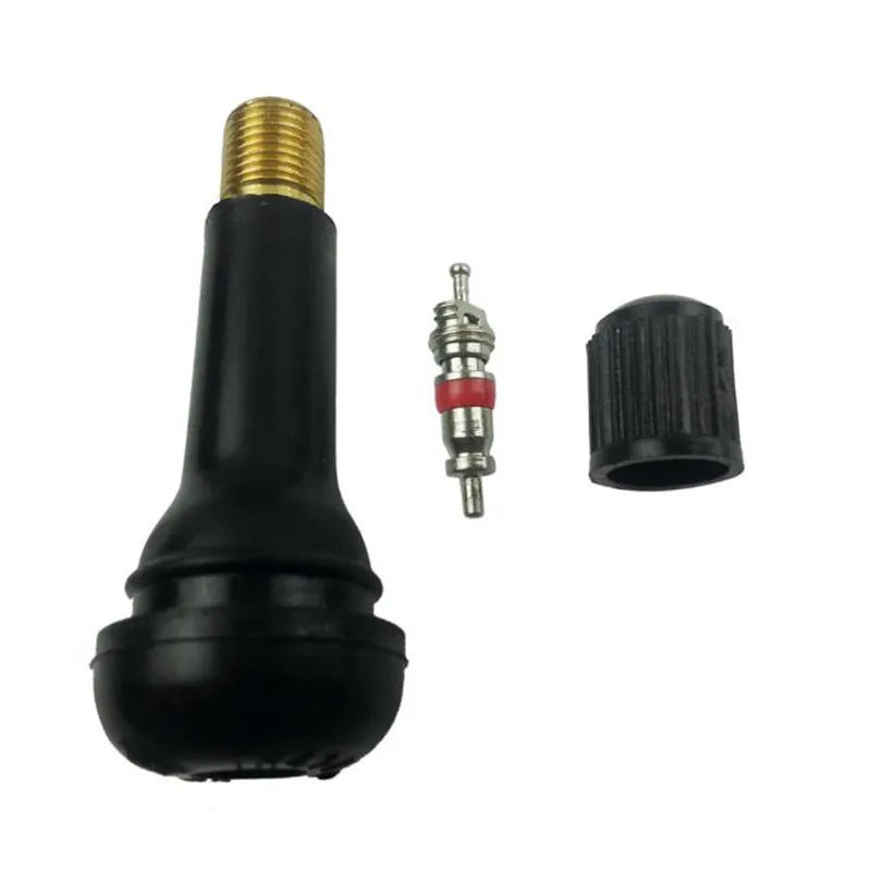 Black copper tyre valve nozzle for TR412, TR413, TR414 car wheels.