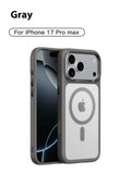 Frosted magnetic protective case for iPhone 17 series in desert gold colour showing anti-fall design