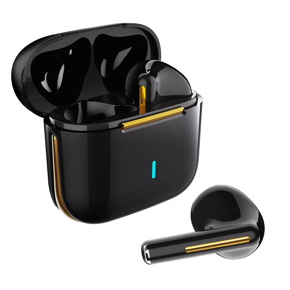 Wireless Bluetooth in-ear headset in white, black, dark green or dark blue, with USB charging cable and colour box
