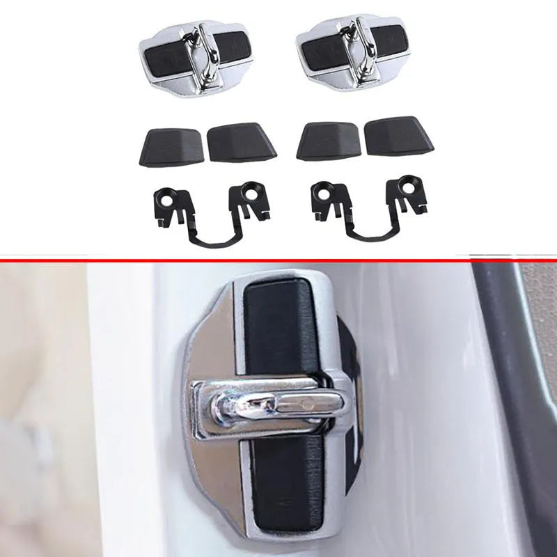 Silver TRD door lock cushions for Toyota Prius 23 with 3M adhesive backing