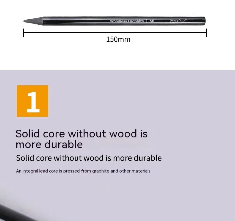 A pack of wooden graphite and carbonised drawing pencils on a suction card.