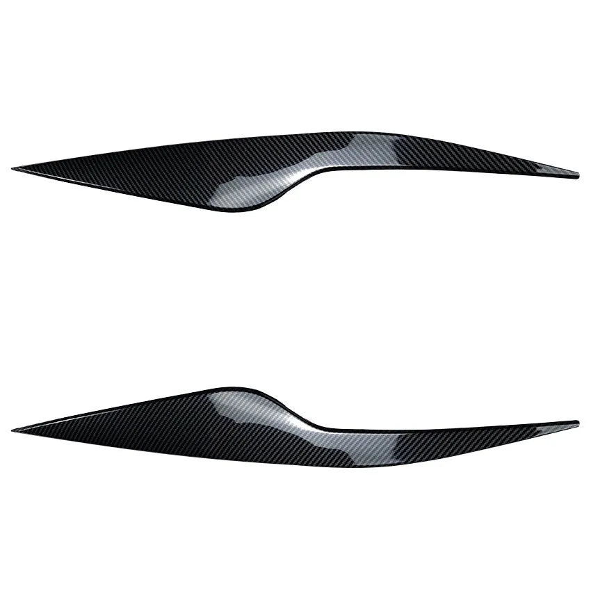 Ford Focus headlight eyebrow sticker set in carbon fibre pattern and piano black finish