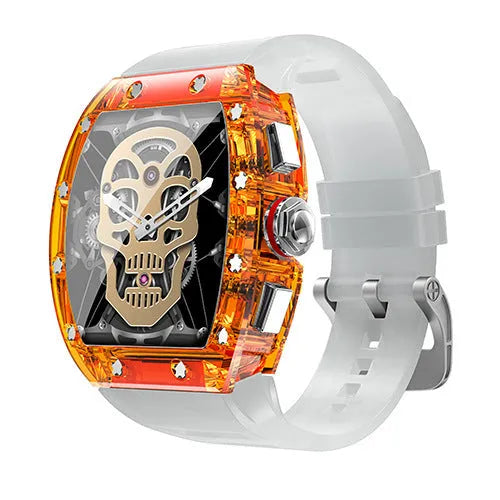 YD5 smart watch with multi-function touch screen display, showing heart rate monitoring, in black colour option