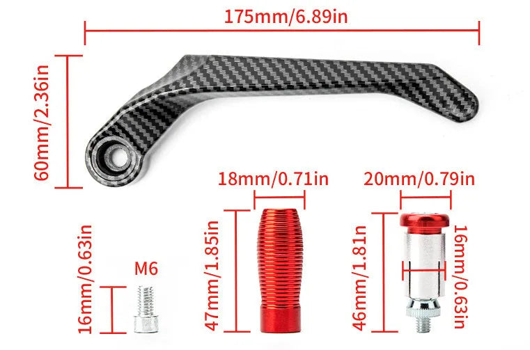 Water transfer printed aluminium alloy motorcycle hand guards in multiple colour options