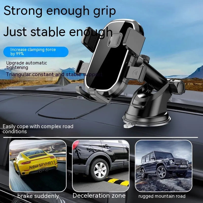 ABS car phone holder dashboard mount with square suction cup bracket for smartphone navigation