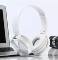 Folding Bluetooth headset with 40mm steel magnet driver, MicroSD slot, and FM radio in black