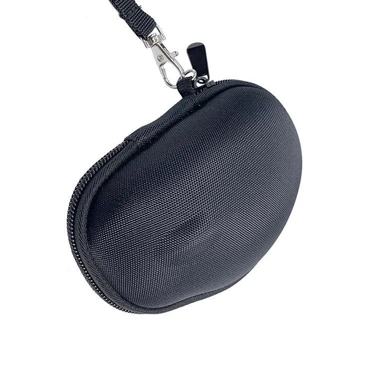 Black nylon EVA mouse protection sleeve for Logitech M720 with internal grey lining