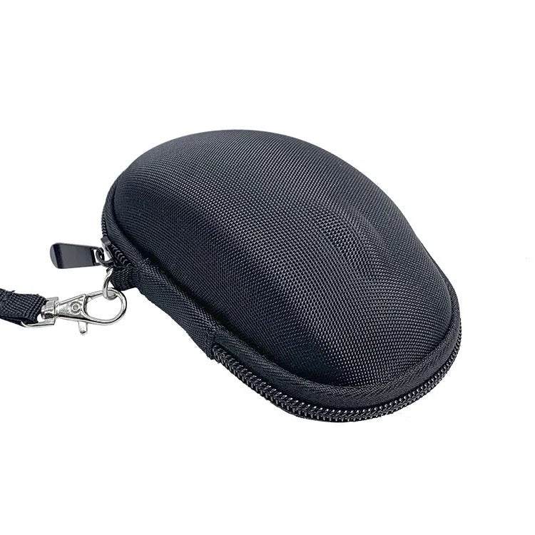 Black nylon EVA mouse protection sleeve for Logitech M720 with internal grey lining
