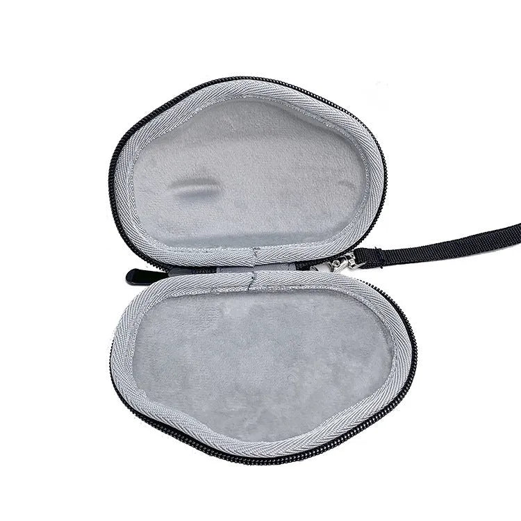 Black nylon EVA mouse protection sleeve for Logitech M720 with internal grey lining